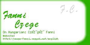 fanni czege business card